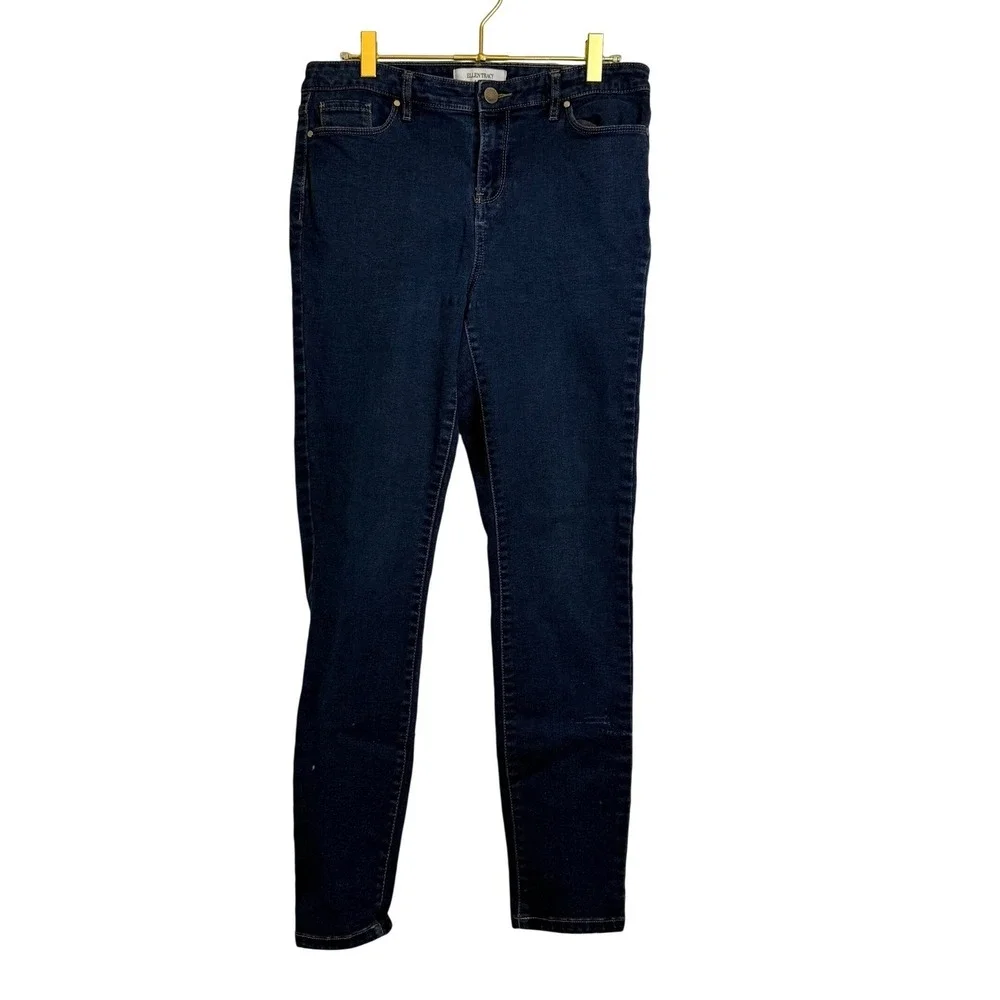 Ellen‎ Tracy Refined Mid Rise Skinny Jeans Dark Wash Size 10 - Picture 2 of 7